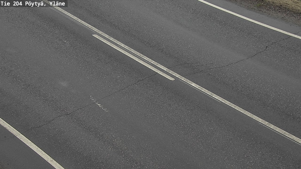 Weather Camera Image Road 204 Pöytyä, Yläne, Pöytyä, Varsinais-Suomi