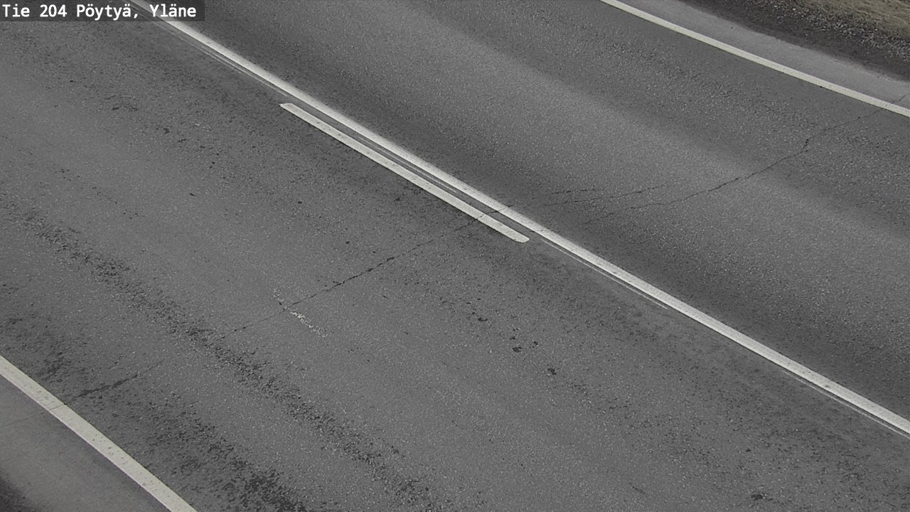 Weather Camera Image Road 204 Pöytyä, Yläne, Pöytyä, Varsinais-Suomi