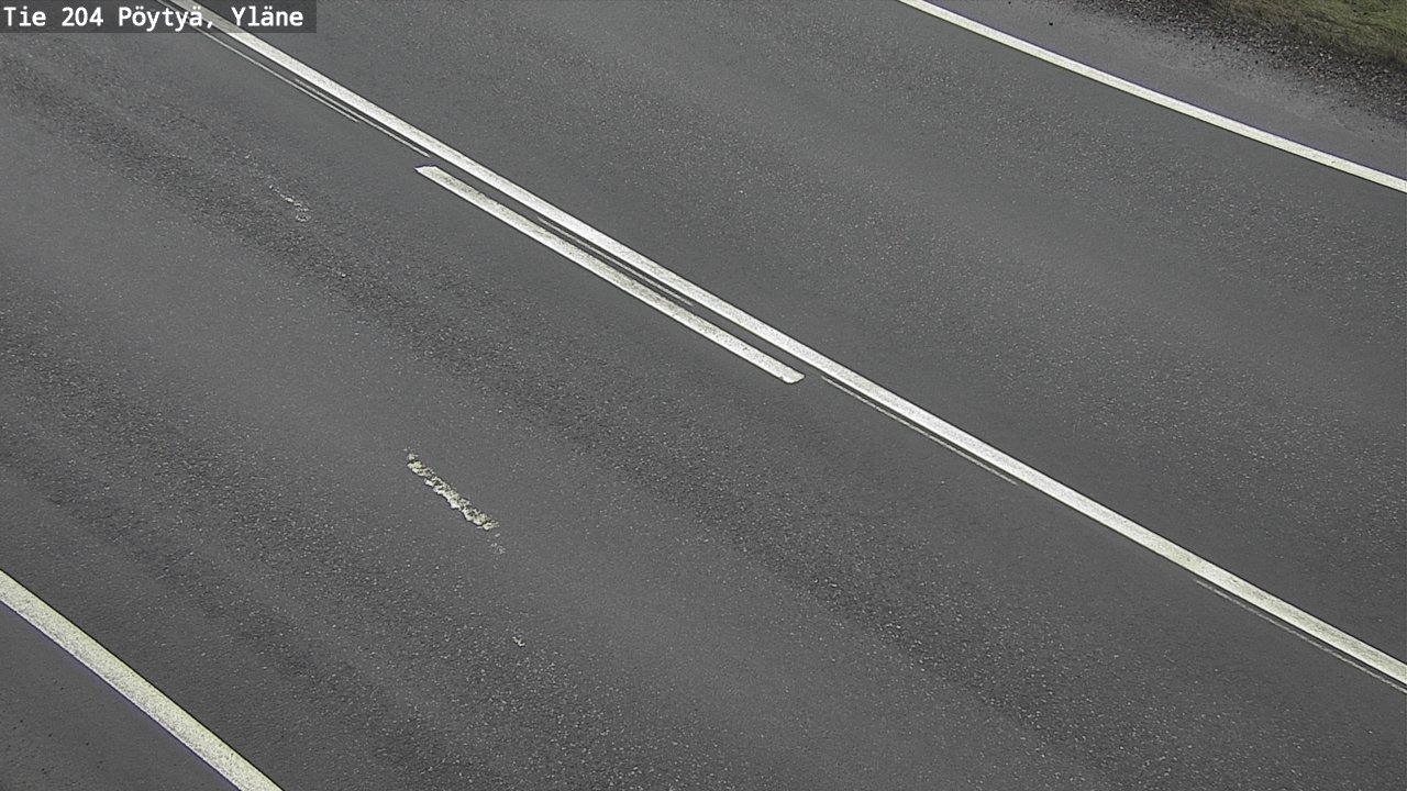 Weather Camera Image Road 204 Pöytyä, Yläne, Pöytyä, Varsinais-Suomi