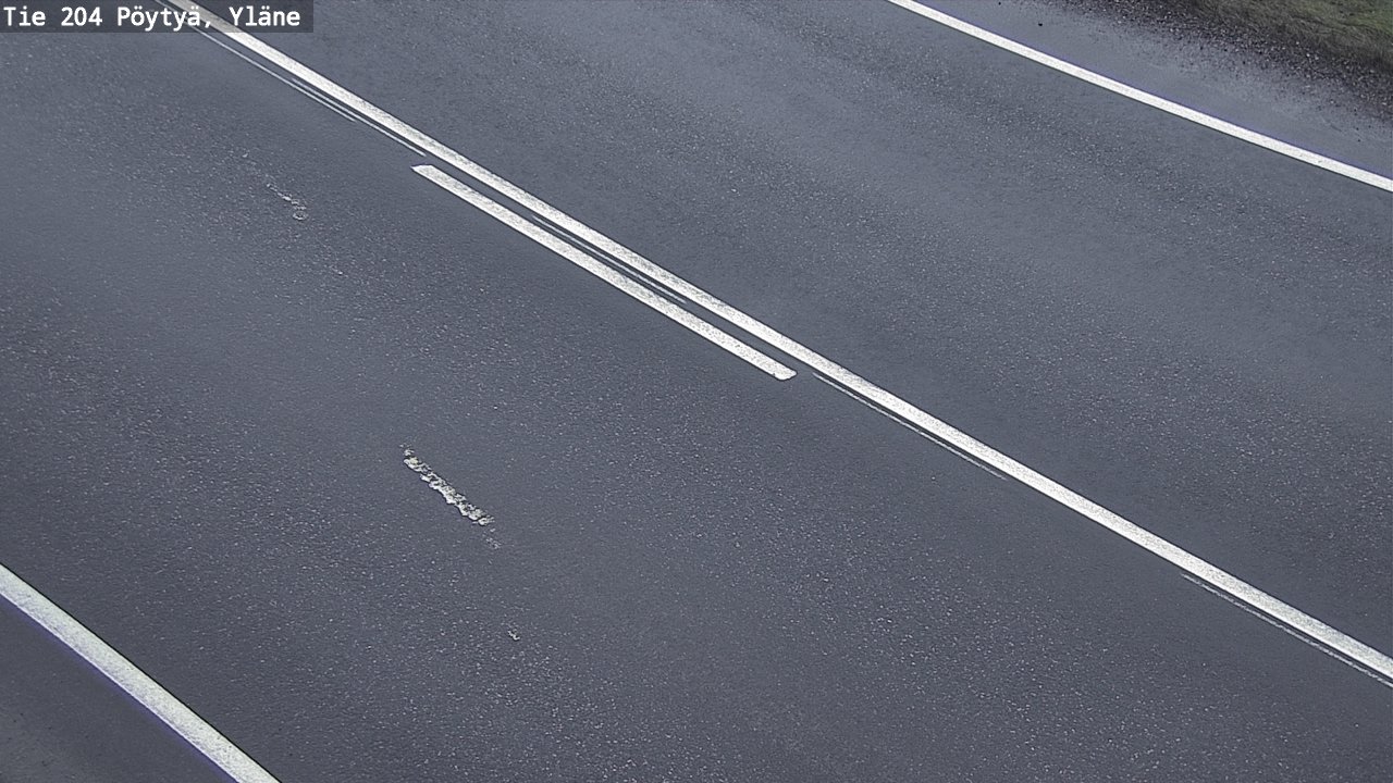 Weather Camera Image Road 204 Pöytyä, Yläne, Pöytyä, Varsinais-Suomi