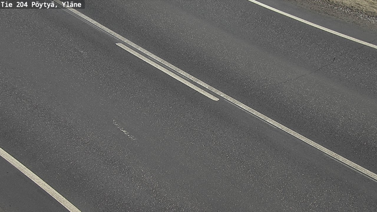 Weather Camera Image Road 204 Pöytyä, Yläne, Pöytyä, Varsinais-Suomi