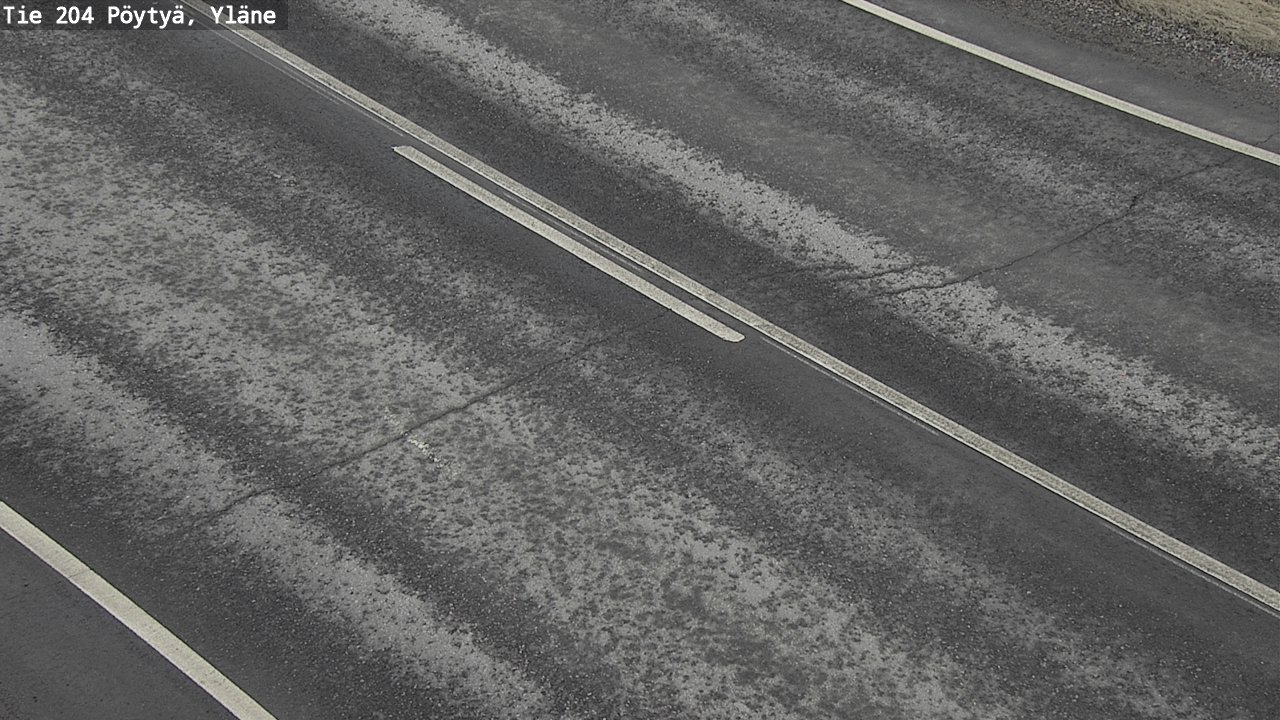 Weather Camera Image Road 204 Pöytyä, Yläne, Pöytyä, Varsinais-Suomi
