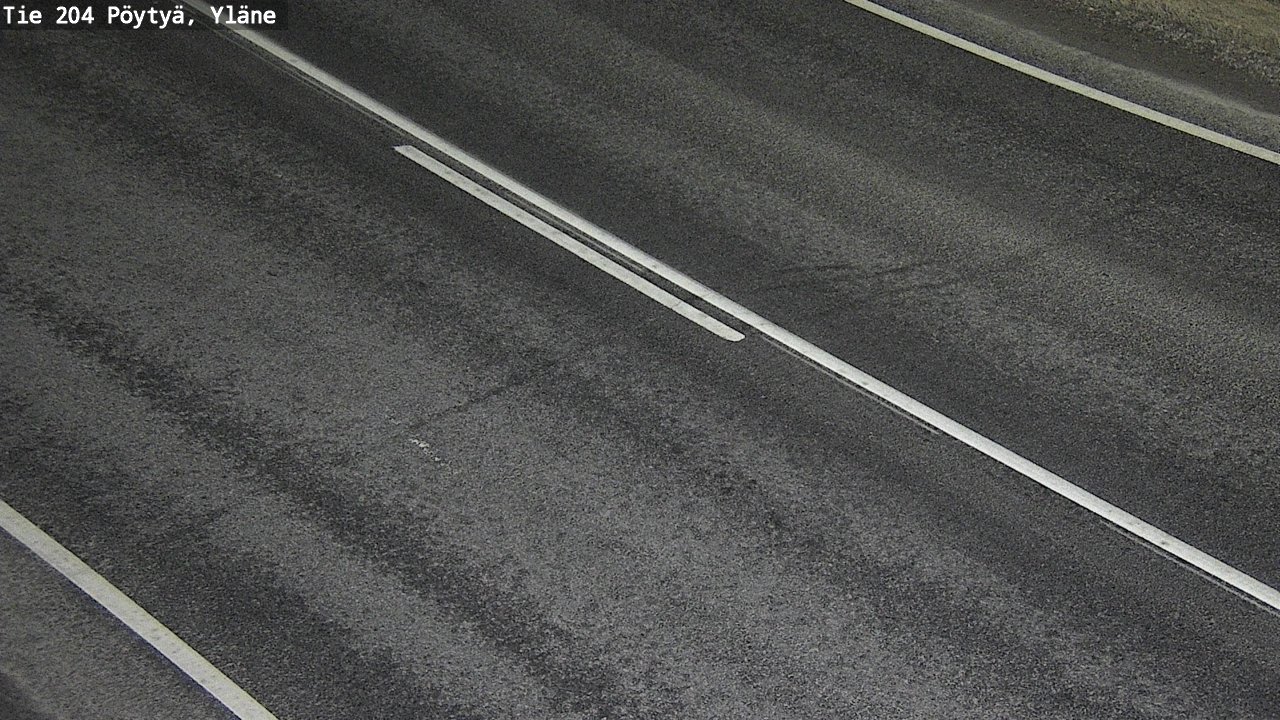 Weather Camera Image Väg 204 Pöytyä, Yläne, Pöytyä, Varsinais-Suomi