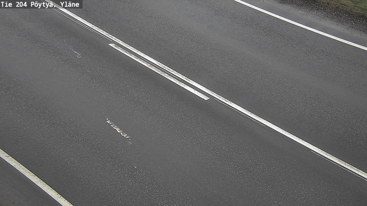Weather Camera Image Väg 204 Pöytyä, Yläne, Pöytyä, Varsinais-Suomi