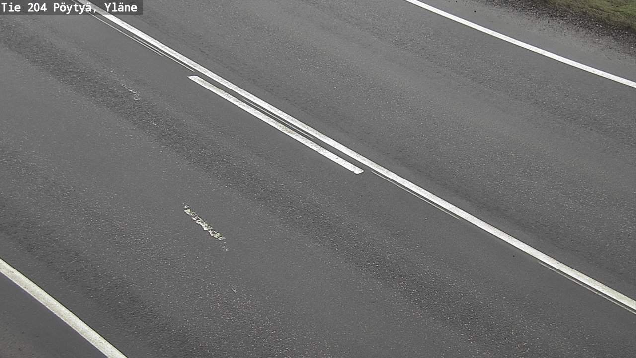 Weather Camera Image Road 204 Pöytyä, Yläne, Pöytyä, Varsinais-Suomi