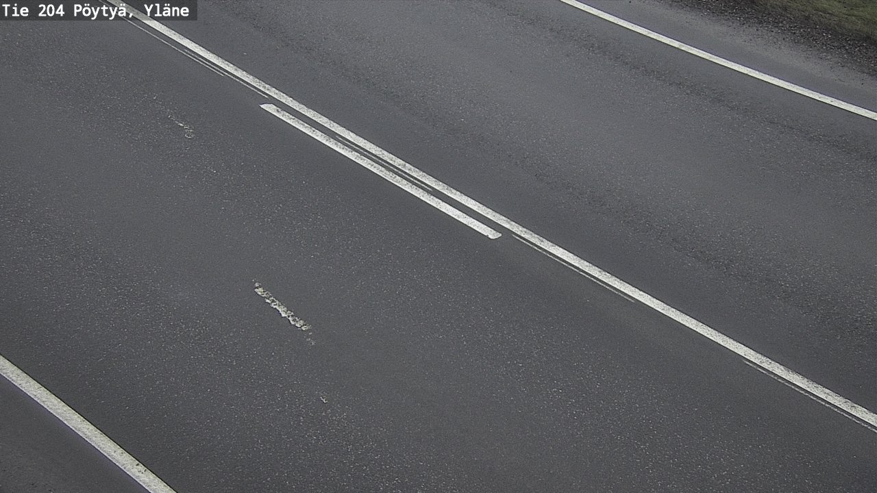 Weather Camera Image Väg 204 Pöytyä, Yläne, Pöytyä, Varsinais-Suomi