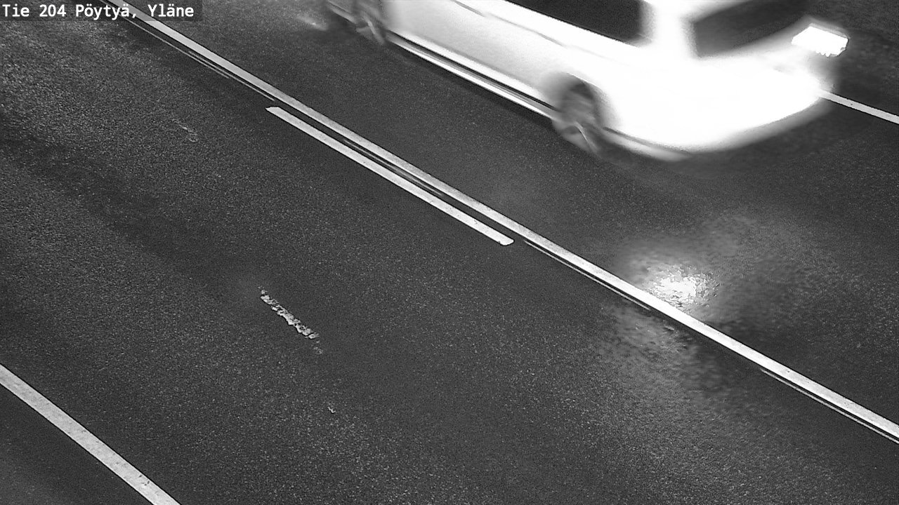 Weather Camera Image Väg 204 Pöytyä, Yläne, Pöytyä, Varsinais-Suomi