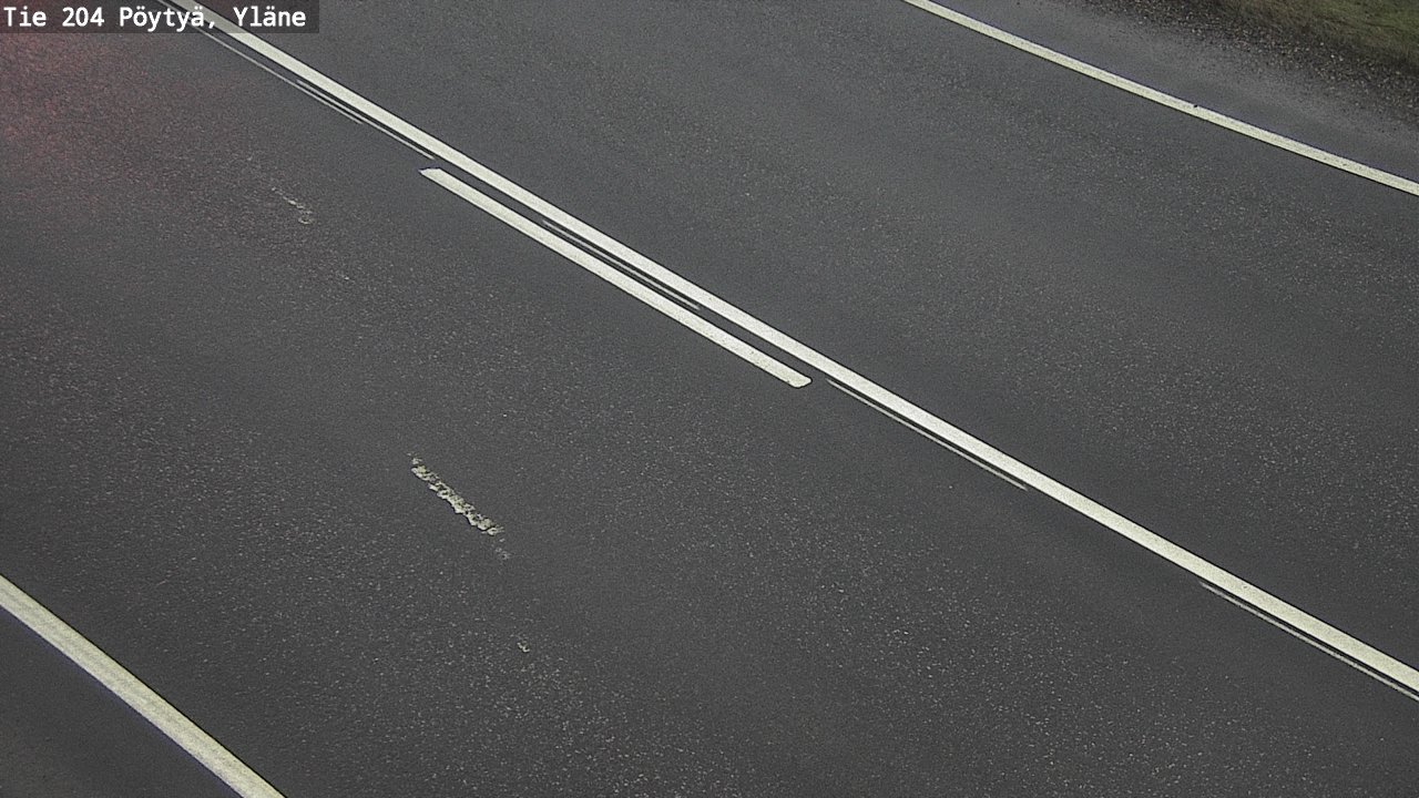 Weather Camera Image Road 204 Pöytyä, Yläne, Pöytyä, Varsinais-Suomi