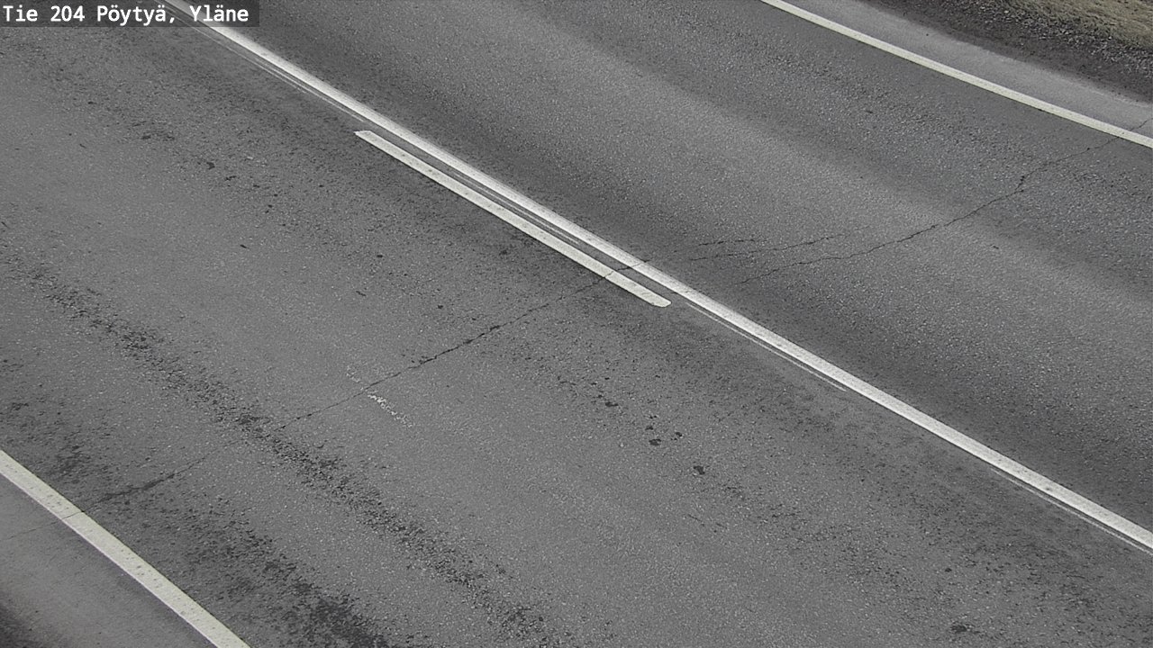 Weather Camera Image Road 204 Pöytyä, Yläne, Pöytyä, Varsinais-Suomi