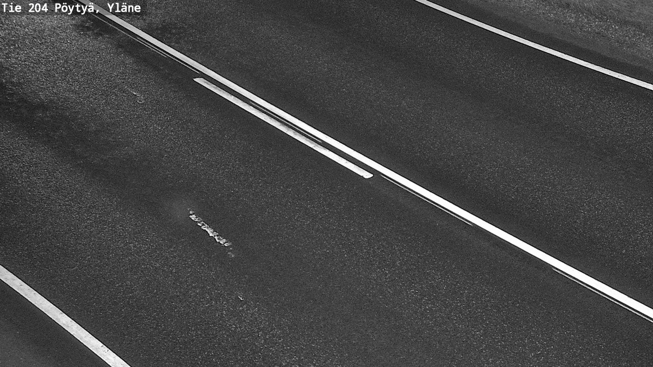 Weather Camera Image Väg 204 Pöytyä, Yläne, Pöytyä, Varsinais-Suomi