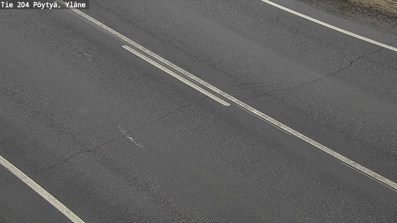 Weather Camera Image Road 204 Pöytyä, Yläne, Pöytyä, Varsinais-Suomi