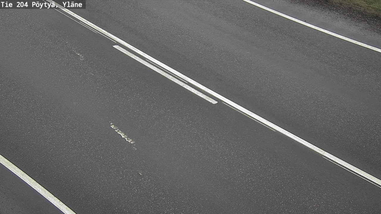 Weather Camera Image Road 204 Pöytyä, Yläne, Pöytyä, Varsinais-Suomi