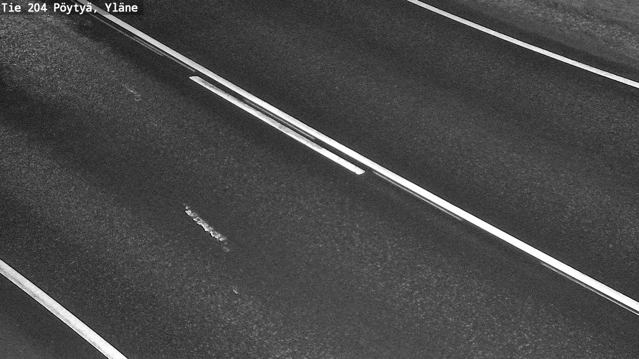 Weather Camera Image Väg 204 Pöytyä, Yläne, Pöytyä, Varsinais-Suomi