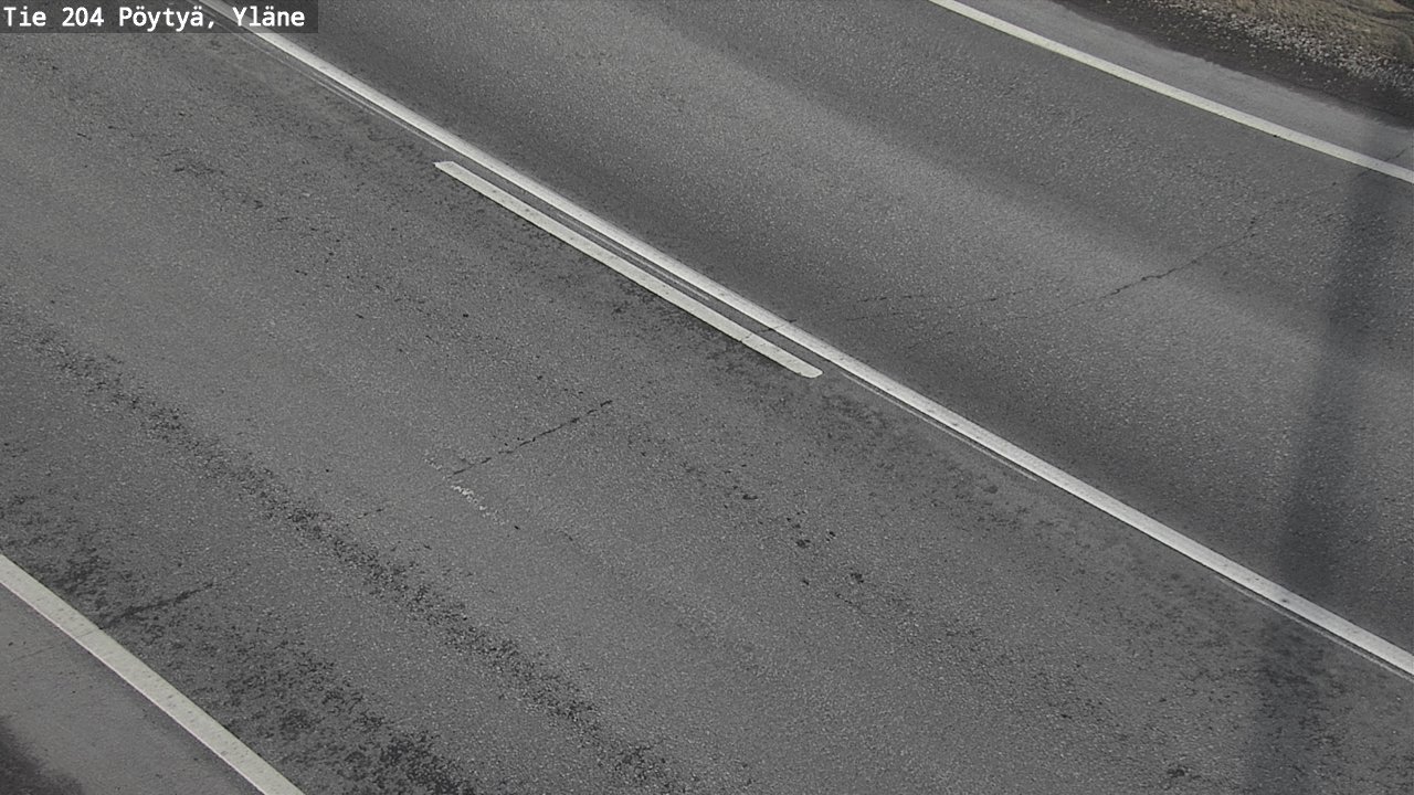 Weather Camera Image Road 204 Pöytyä, Yläne, Pöytyä, Varsinais-Suomi