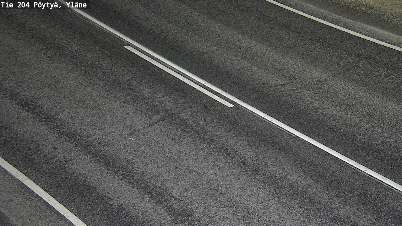 Weather Camera Image Väg 204 Pöytyä, Yläne, Pöytyä, Varsinais-Suomi