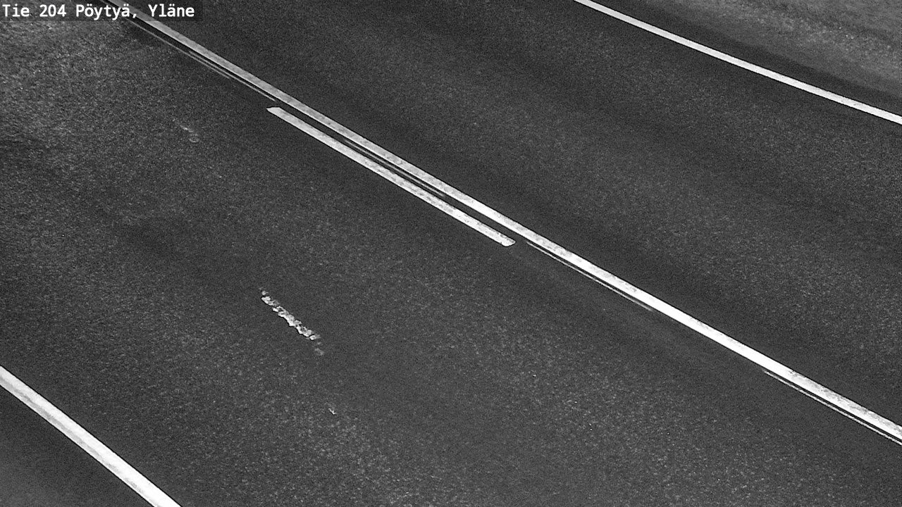 Weather Camera Image Väg 204 Pöytyä, Yläne, Pöytyä, Varsinais-Suomi