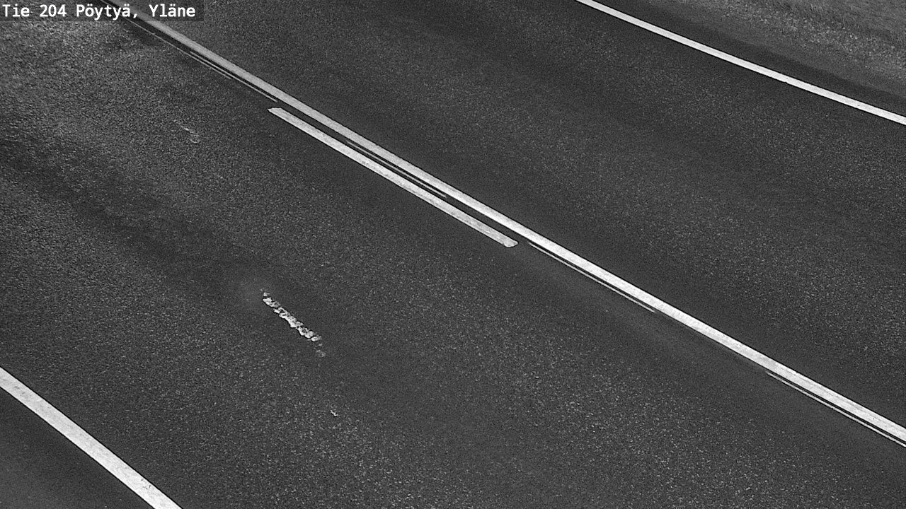 Weather Camera Image Väg 204 Pöytyä, Yläne, Pöytyä, Varsinais-Suomi