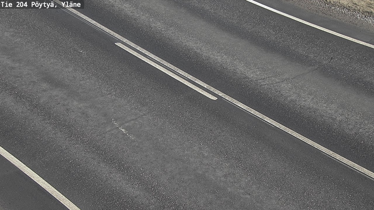 Weather Camera Image Road 204 Pöytyä, Yläne, Pöytyä, Varsinais-Suomi