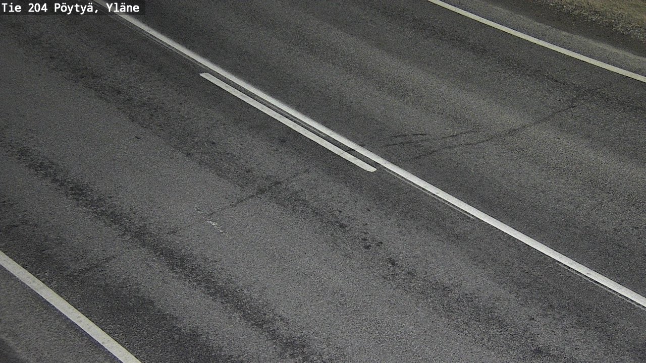 Weather Camera Image Väg 204 Pöytyä, Yläne, Pöytyä, Varsinais-Suomi