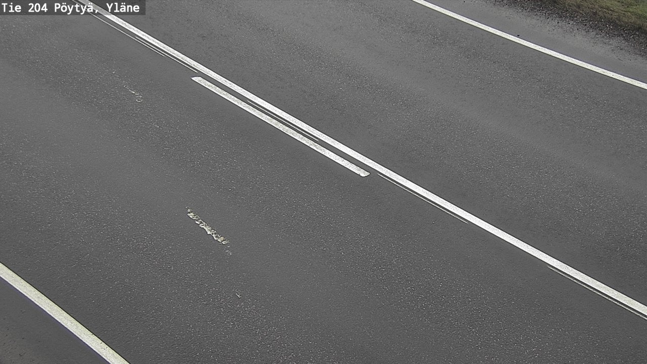 Weather Camera Image Road 204 Pöytyä, Yläne, Pöytyä, Varsinais-Suomi