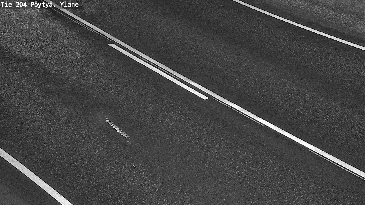 Weather Camera Image Väg 204 Pöytyä, Yläne, Pöytyä, Varsinais-Suomi