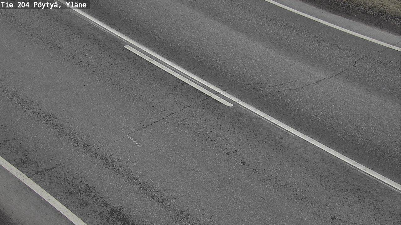 Weather Camera Image Road 204 Pöytyä, Yläne, Pöytyä, Varsinais-Suomi