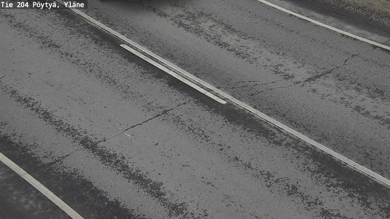 Weather Camera Image Road 204 Pöytyä, Yläne, Pöytyä, Varsinais-Suomi