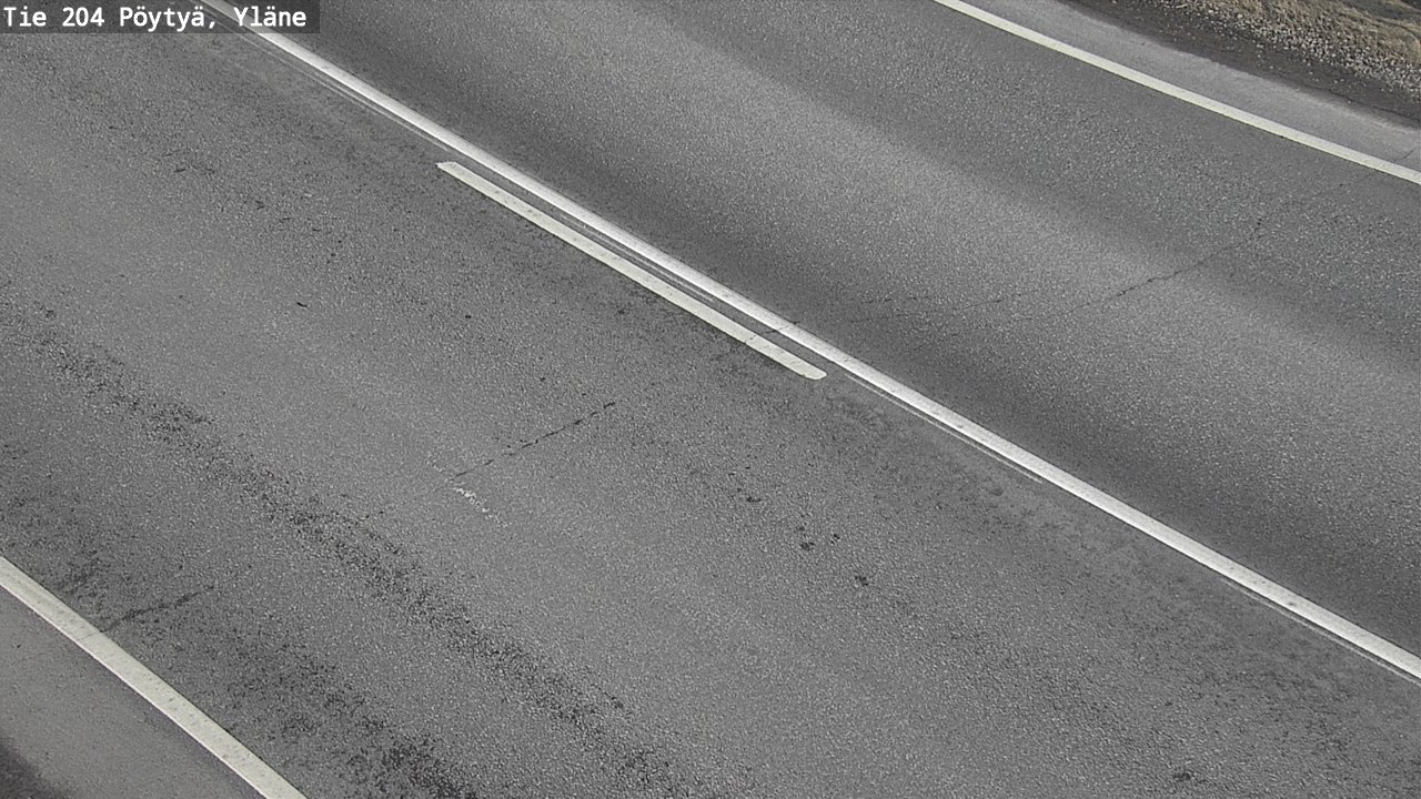 Weather Camera Image Road 204 Pöytyä, Yläne, Pöytyä, Varsinais-Suomi
