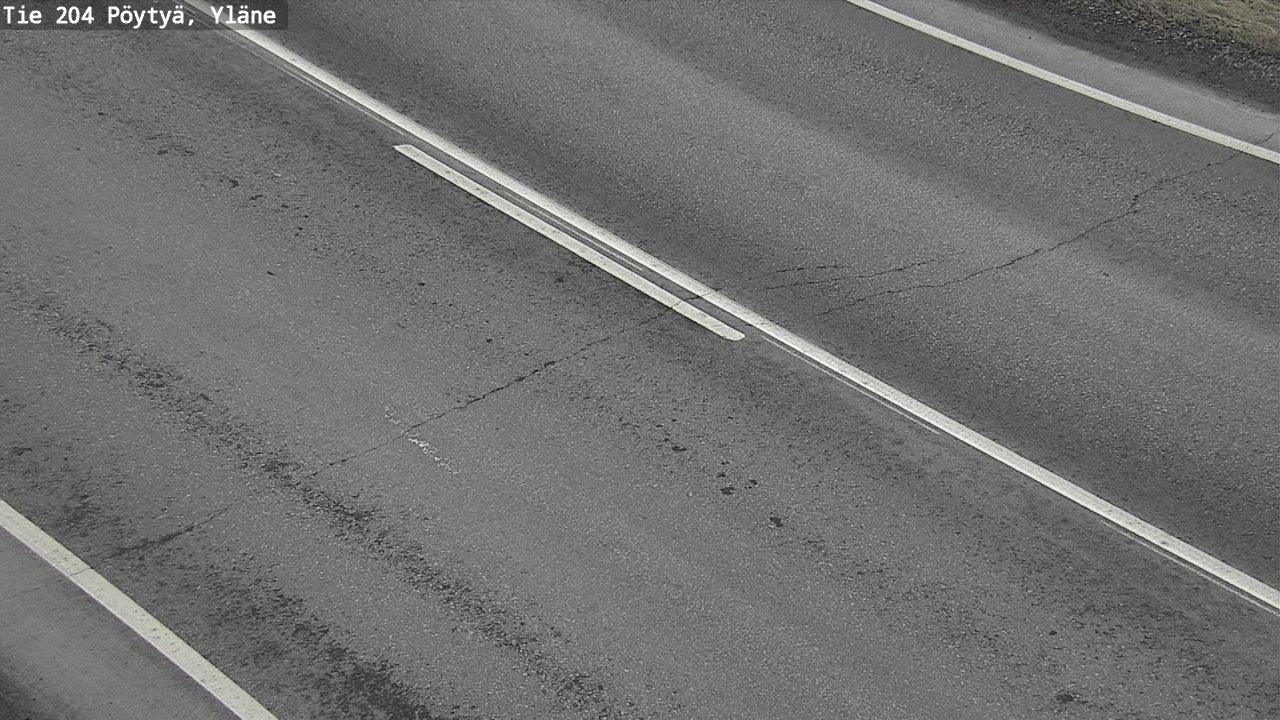 Weather Camera Image Road 204 Pöytyä, Yläne, Pöytyä, Varsinais-Suomi
