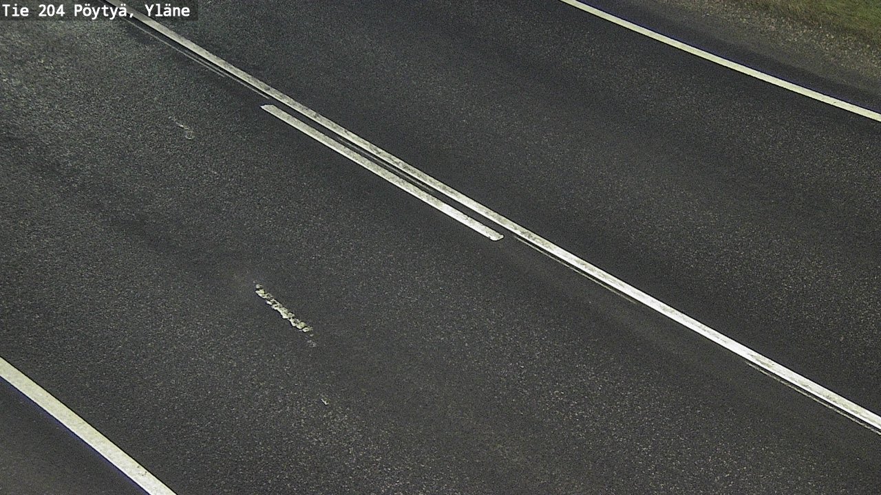 Weather Camera Image Väg 204 Pöytyä, Yläne, Pöytyä, Varsinais-Suomi