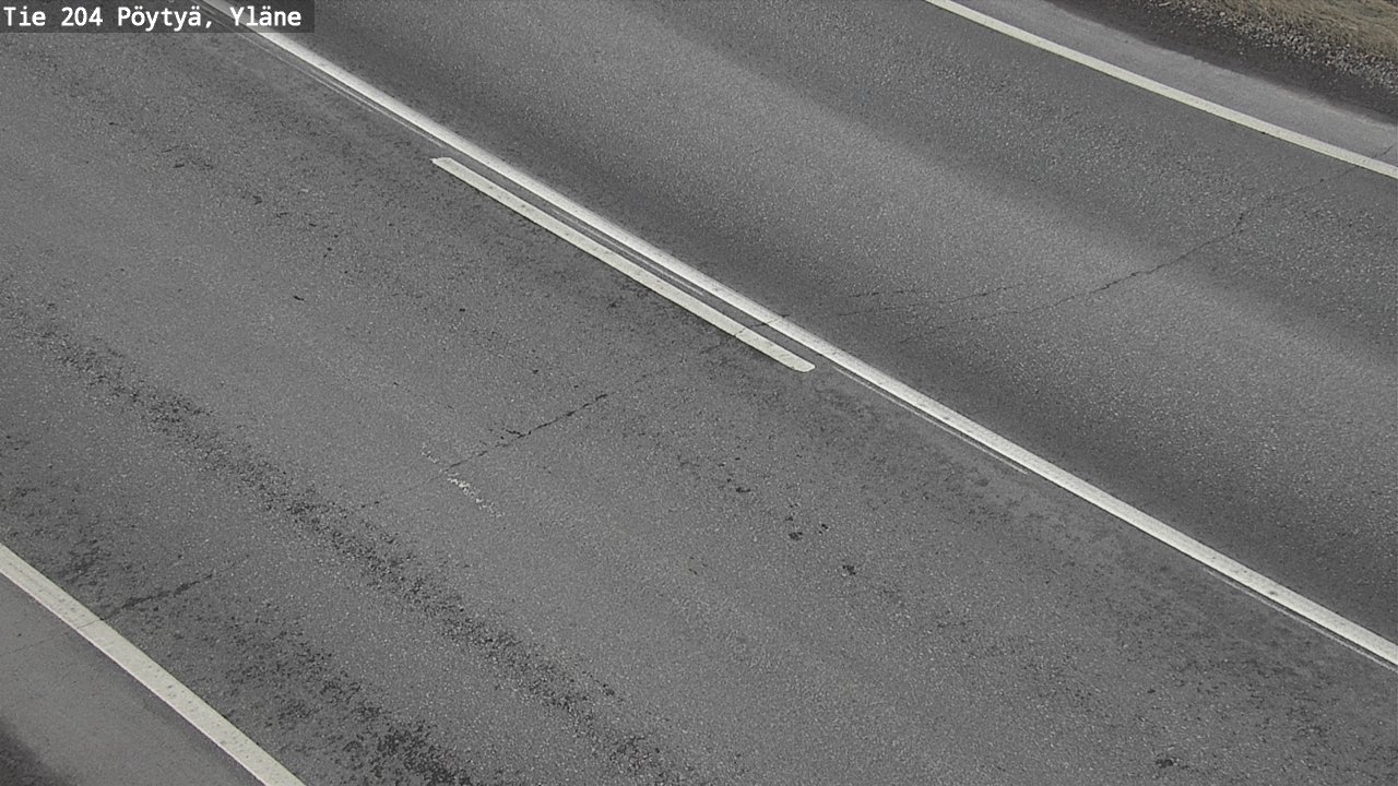 Weather Camera Image Road 204 Pöytyä, Yläne, Pöytyä, Varsinais-Suomi