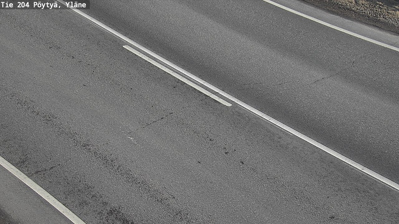 Weather Camera Image Road 204 Pöytyä, Yläne, Pöytyä, Varsinais-Suomi