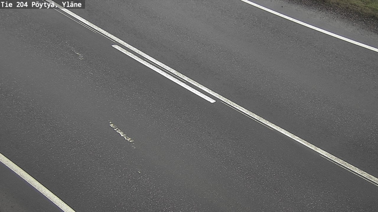 Weather Camera Image Road 204 Pöytyä, Yläne, Pöytyä, Varsinais-Suomi