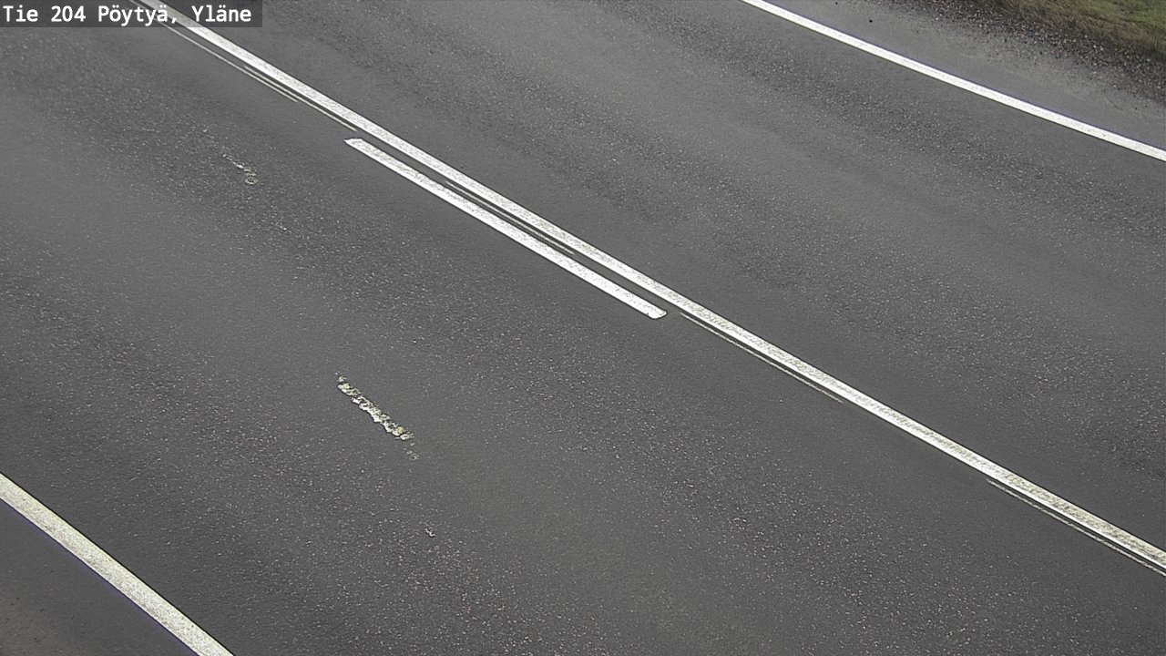 Weather Camera Image Road 204 Pöytyä, Yläne, Pöytyä, Varsinais-Suomi