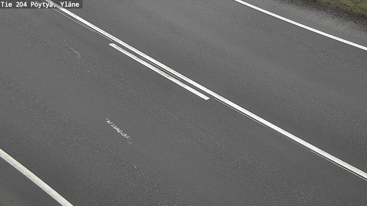 Weather Camera Image Road 204 Pöytyä, Yläne, Pöytyä, Varsinais-Suomi