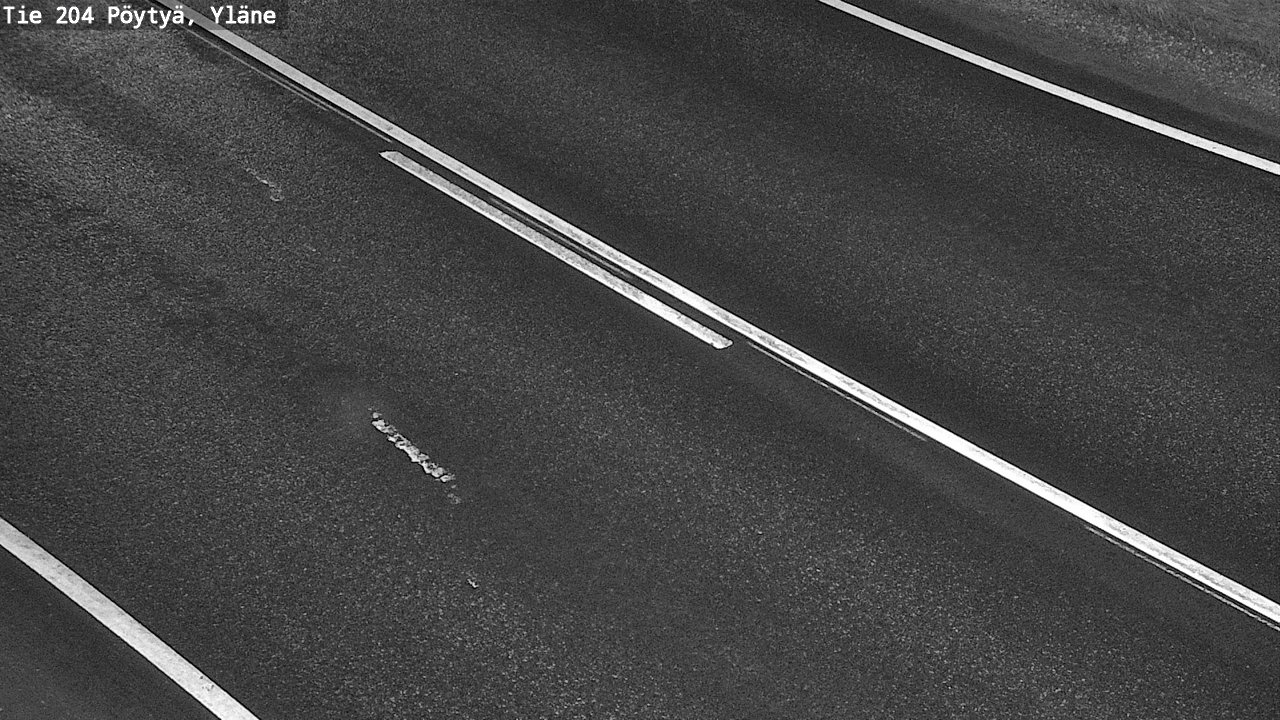 Weather Camera Image Väg 204 Pöytyä, Yläne, Pöytyä, Varsinais-Suomi