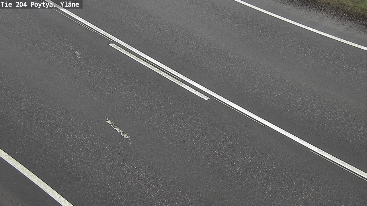 Weather Camera Image Road 204 Pöytyä, Yläne, Pöytyä, Varsinais-Suomi