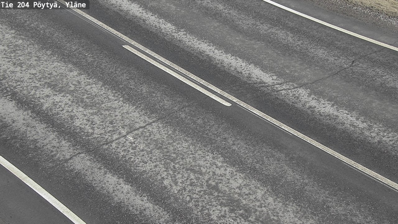 Weather Camera Image Road 204 Pöytyä, Yläne, Pöytyä, Varsinais-Suomi