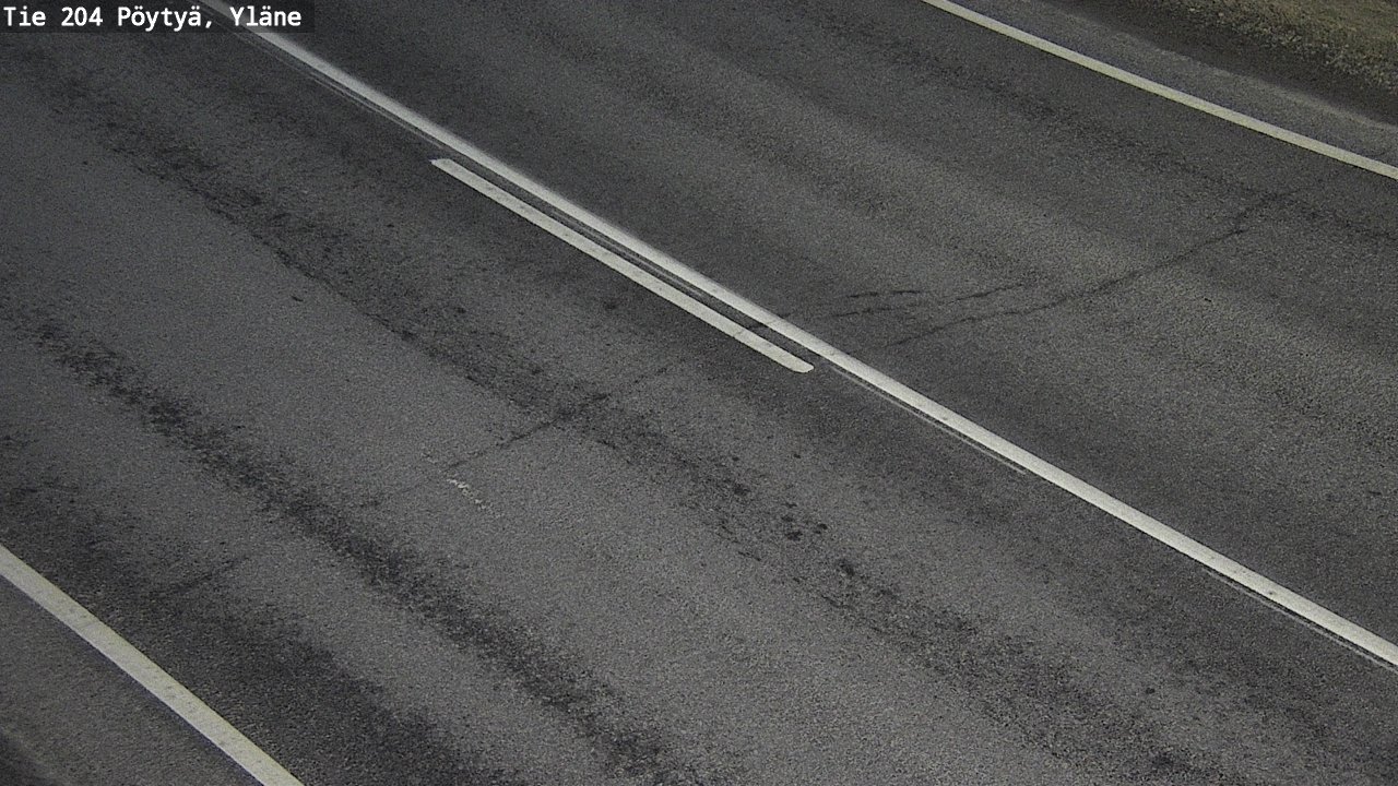 Weather Camera Image Väg 204 Pöytyä, Yläne, Pöytyä, Varsinais-Suomi