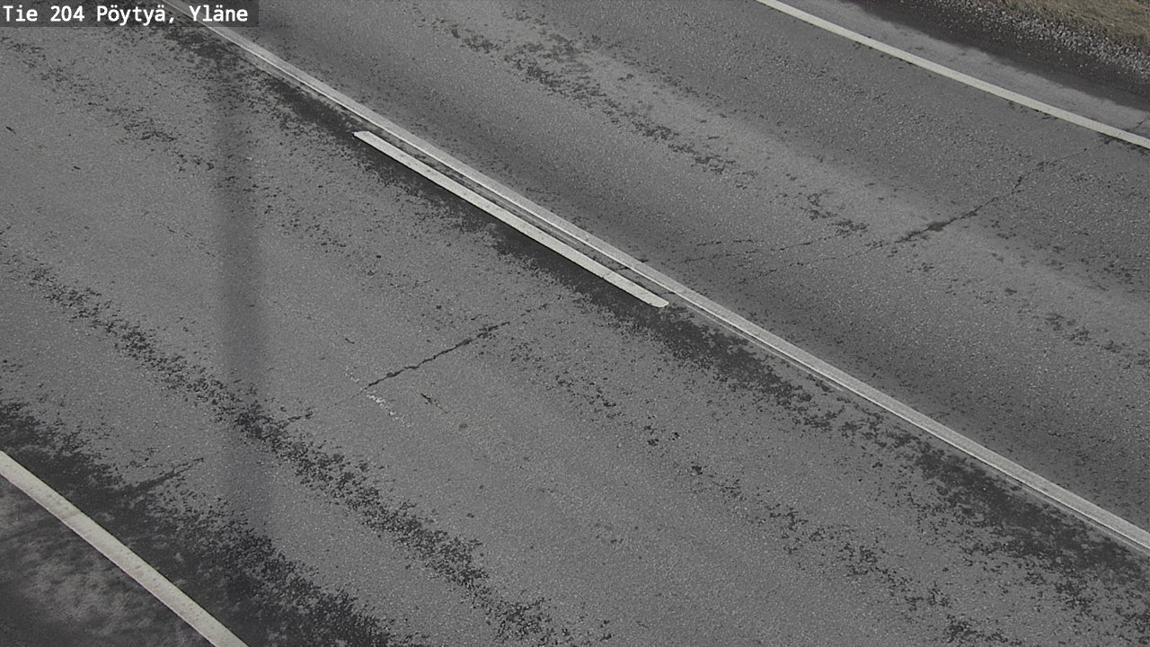 Weather Camera Image Road 204 Pöytyä, Yläne, Pöytyä, Varsinais-Suomi