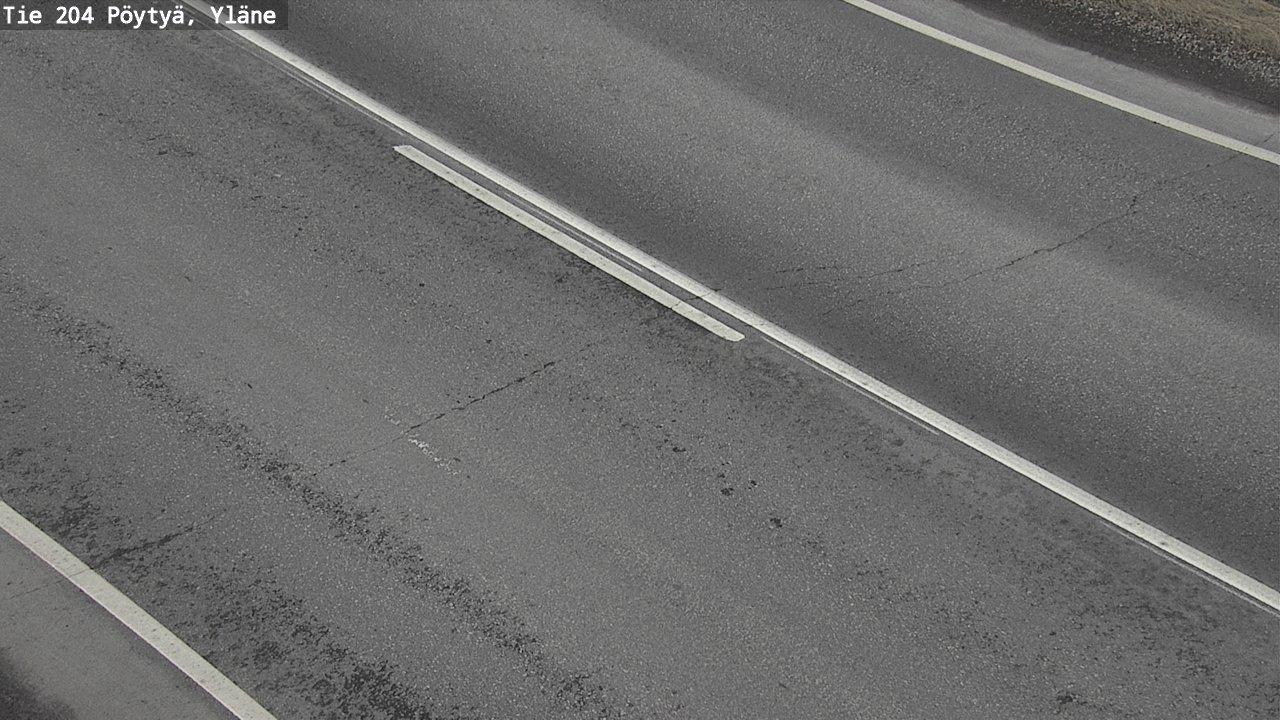 Weather Camera Image Road 204 Pöytyä, Yläne, Pöytyä, Varsinais-Suomi