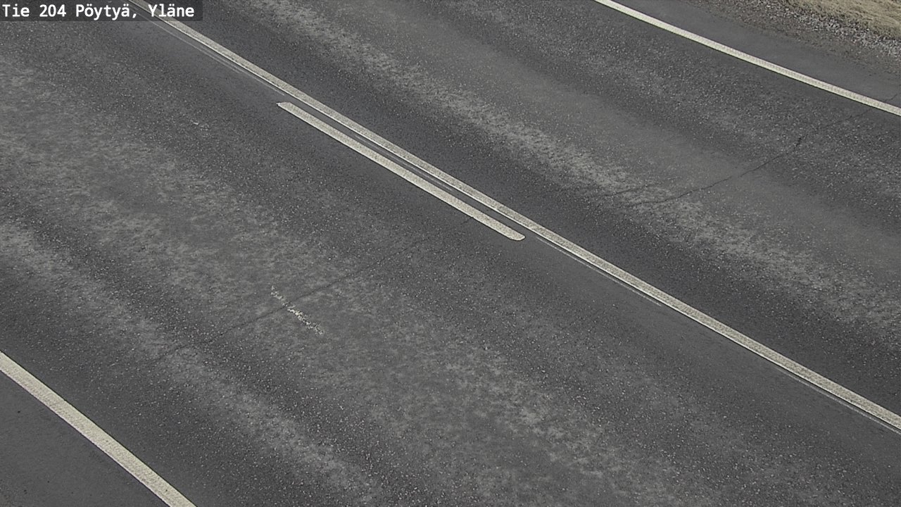 Weather Camera Image Road 204 Pöytyä, Yläne, Pöytyä, Varsinais-Suomi