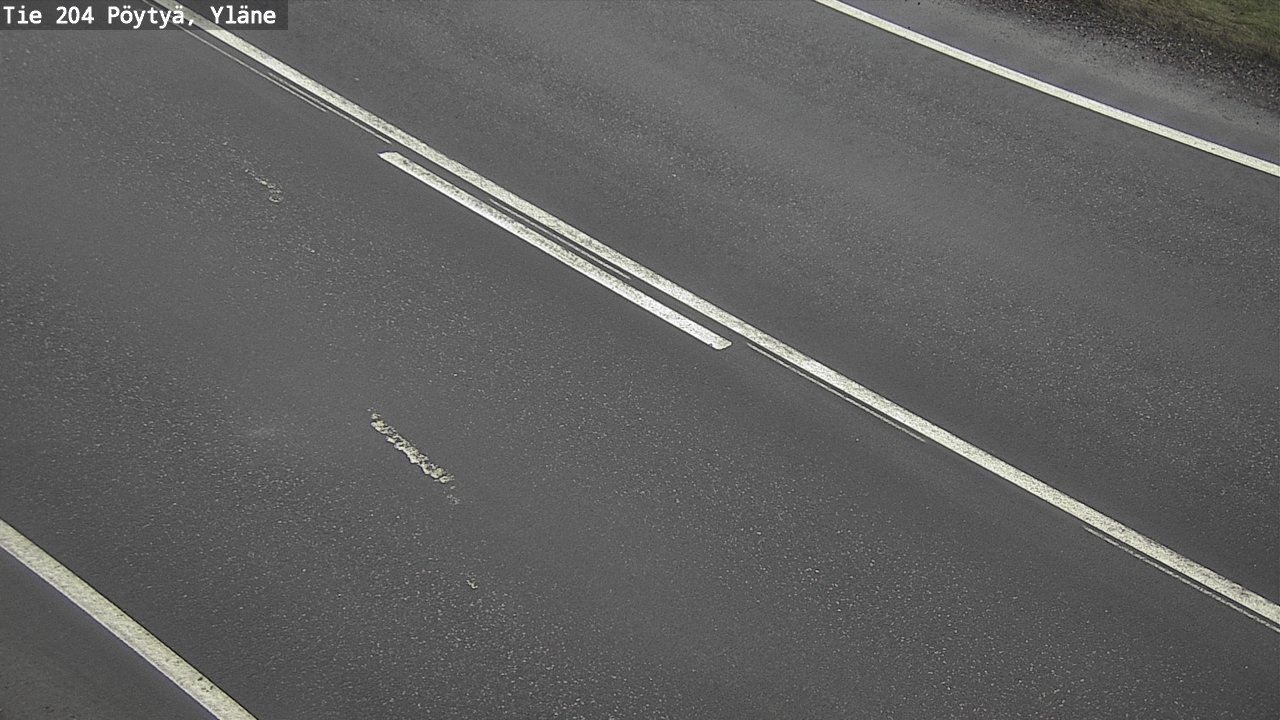 Weather Camera Image Väg 204 Pöytyä, Yläne, Pöytyä, Varsinais-Suomi