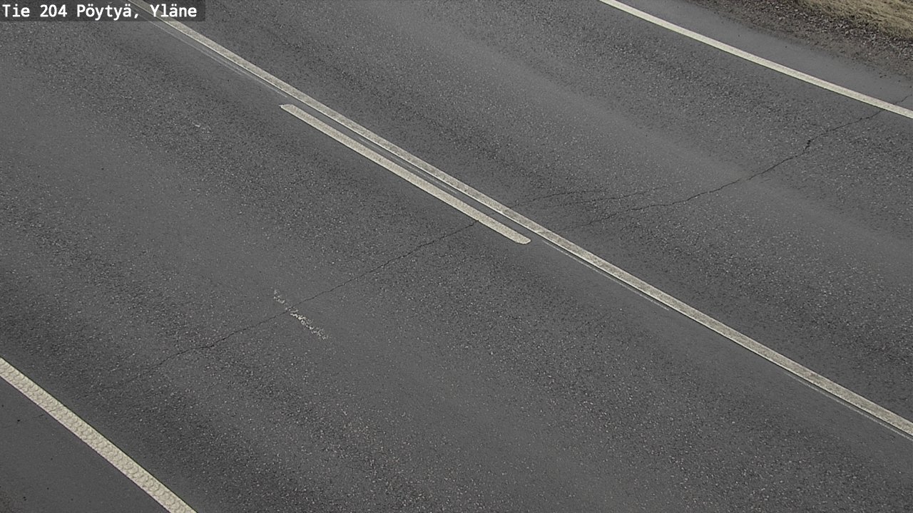 Weather Camera Image Road 204 Pöytyä, Yläne, Pöytyä, Varsinais-Suomi