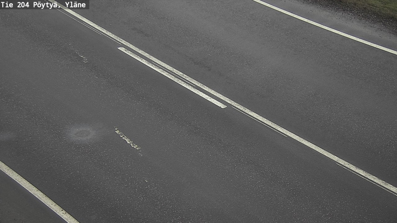Weather Camera Image Väg 204 Pöytyä, Yläne, Pöytyä, Varsinais-Suomi