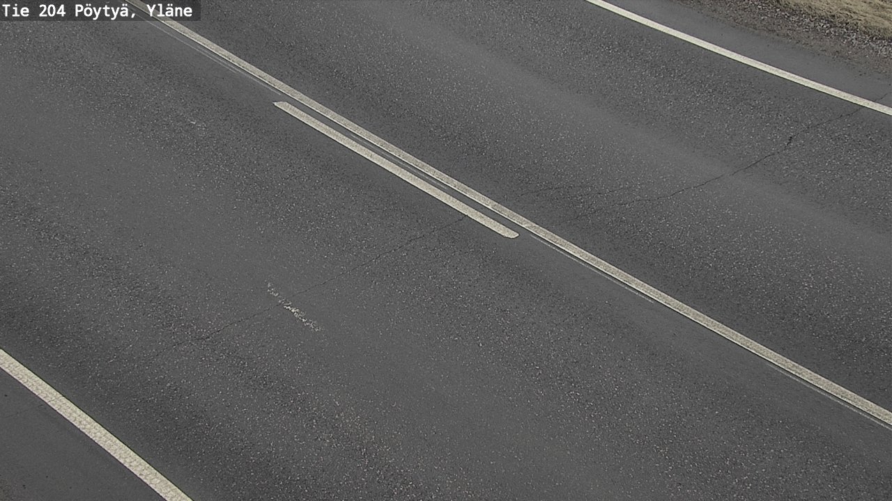 Weather Camera Image Road 204 Pöytyä, Yläne, Pöytyä, Varsinais-Suomi