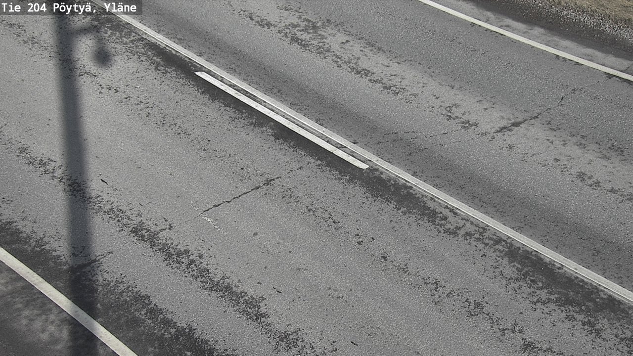 Weather Camera Image Road 204 Pöytyä, Yläne, Pöytyä, Varsinais-Suomi