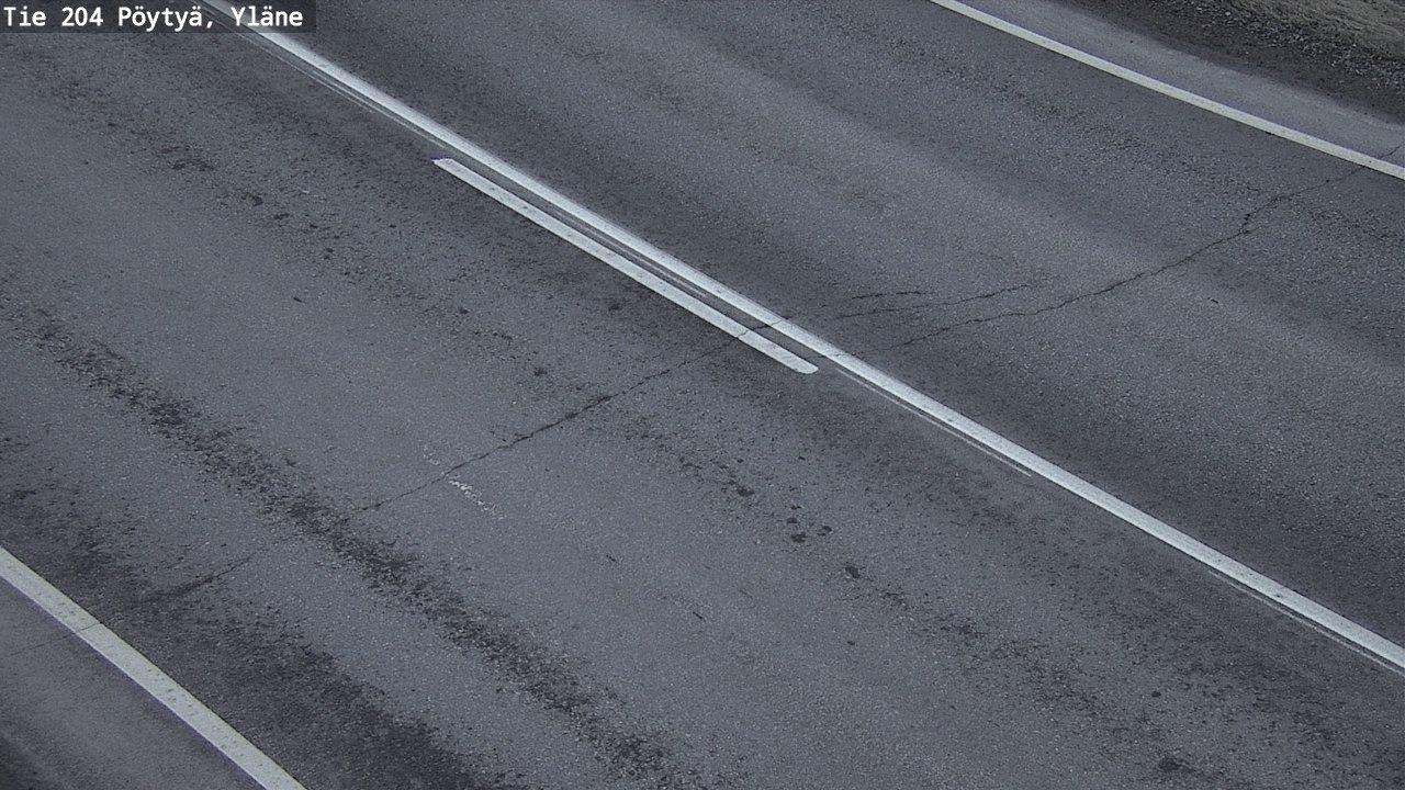 Weather Camera Image Väg 204 Pöytyä, Yläne, Pöytyä, Varsinais-Suomi