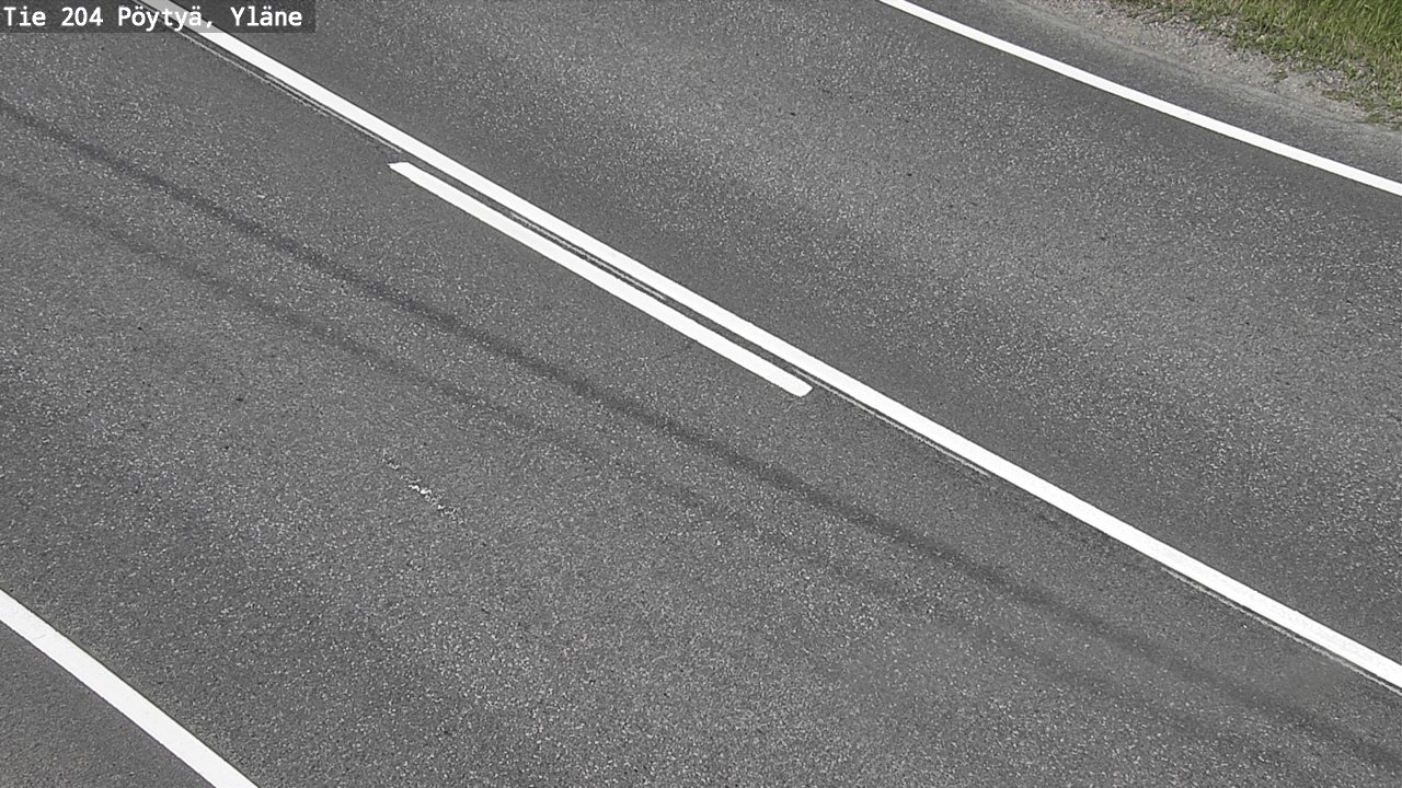 Weather Camera Image Road 204 Pöytyä, Yläne, Pöytyä, Varsinais-Suomi
