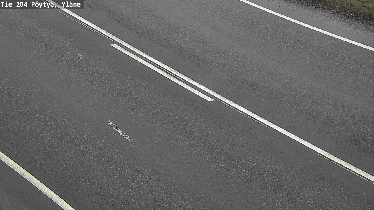 Weather Camera Image Road 204 Pöytyä, Yläne, Pöytyä, Varsinais-Suomi